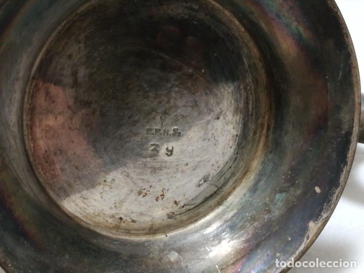 Antig&uuml;edades: TETERA DE BRONCE / LATON CON BA&Ntilde;O DE PLATA INGLESA - Foto 15