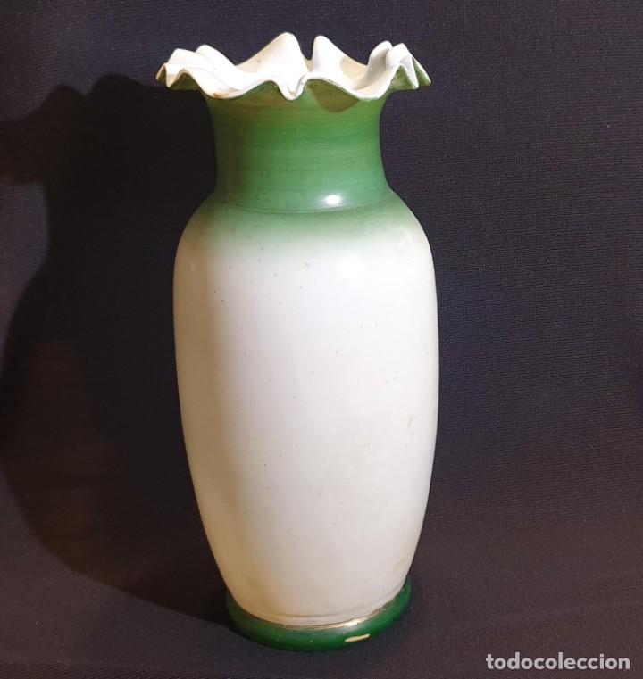 Antig&uuml;edades: Jarron antiguo opalina pintado a mano - Foto 7