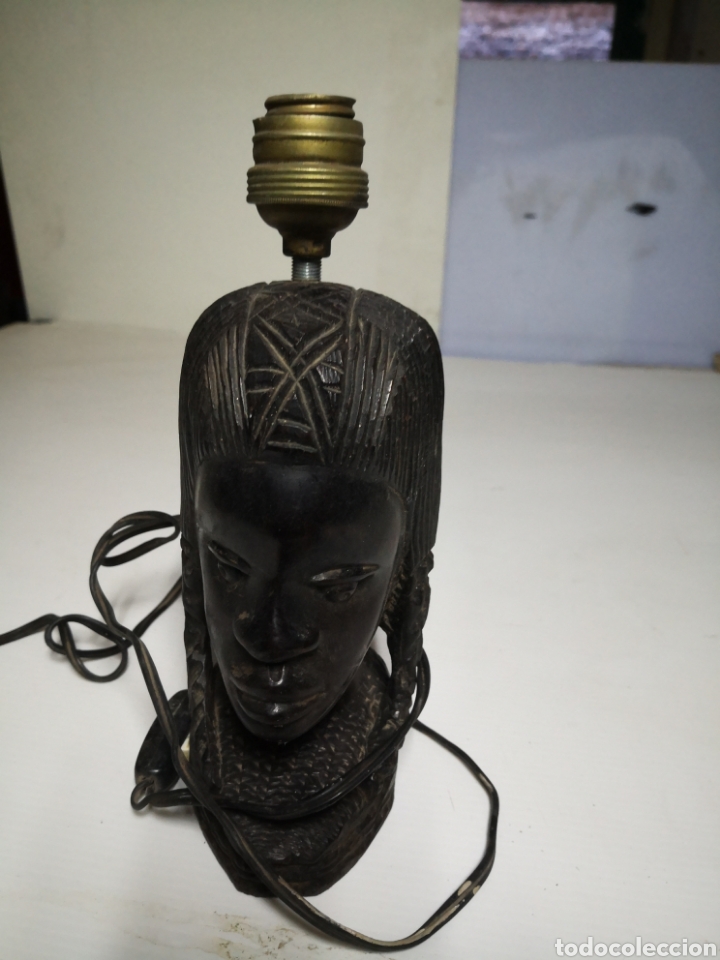 Antig&uuml;edades: Lampara cabeza antigua - Foto 2