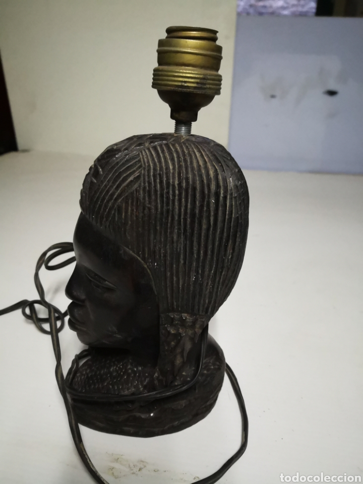 Antig&uuml;edades: Lampara cabeza antigua - Foto 3