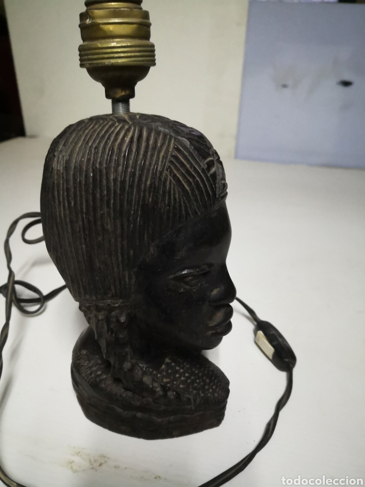 Antig&uuml;edades: Lampara cabeza antigua - Foto 5