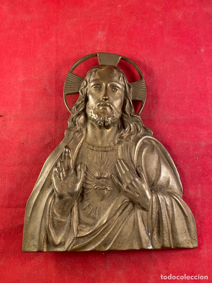 Antig&uuml;edades: Sagrado coraz&oacute;n bronce - Foto 1