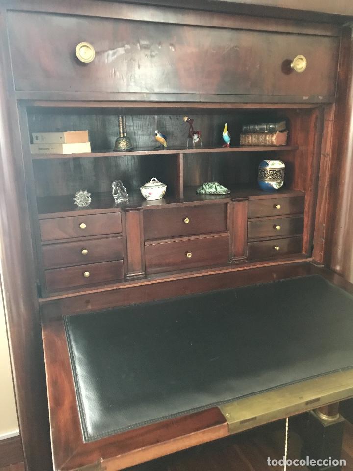Antig&uuml;edades: ESCRITORIO IMPERIO CON COLUMNAS, MUY BUENA PIEZA - Foto 3