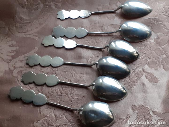 Antig&uuml;edades: 6 cucharitas de China en plata - Foto 6