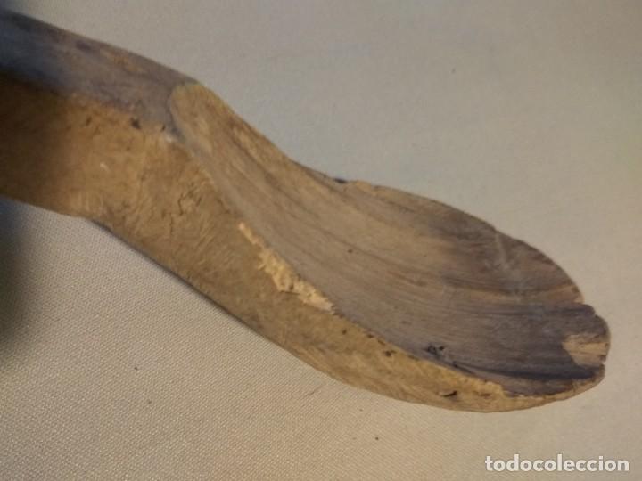 Antig&uuml;edades: ANTIGUA CUCHARA DE MADERA CON MANGO LARGO - Foto 5