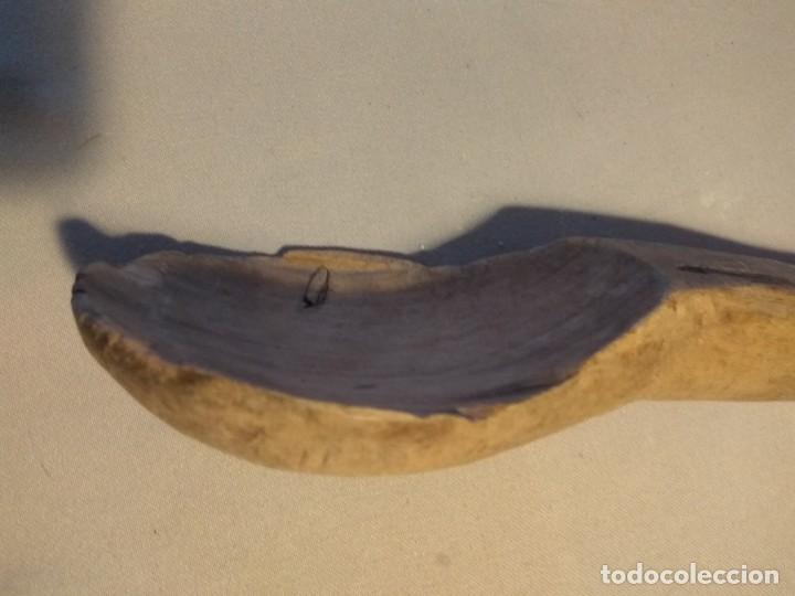 Antig&uuml;edades: ANTIGUA CUCHARA DE MADERA CON MANGO LARGO - Foto 6