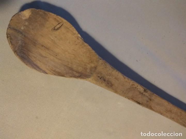 Antig&uuml;edades: ANTIGUA CUCHARA DE MADERA CON MANGO LARGO - Foto 7