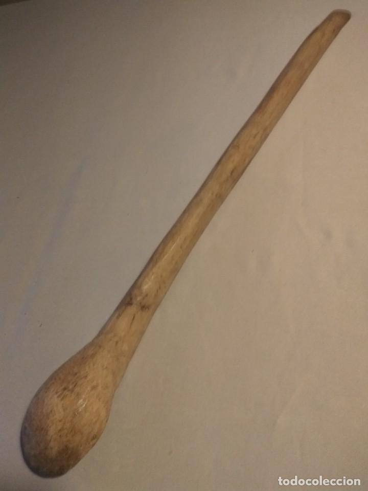 Antig&uuml;edades: ANTIGUA CUCHARA DE MADERA CON MANGO LARGO - Foto 9