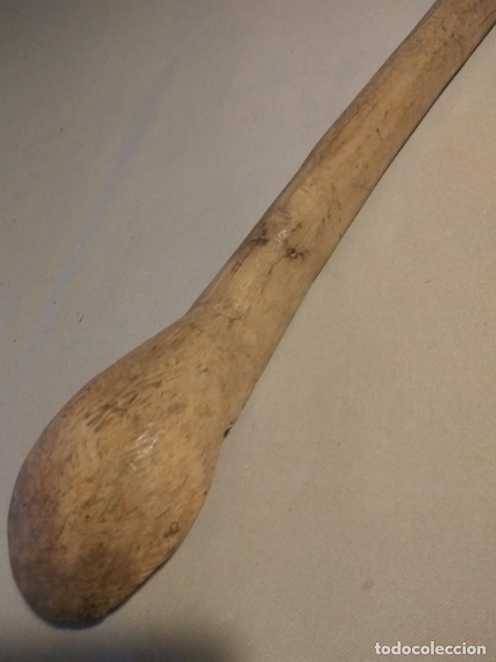 Antig&uuml;edades: ANTIGUA CUCHARA DE MADERA CON MANGO LARGO - Foto 10