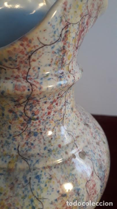Antigüedades: magnifica jarra en ceramica de manises o ribesalbes mediados del xix,jaspeada - Foto 2 - 234359450