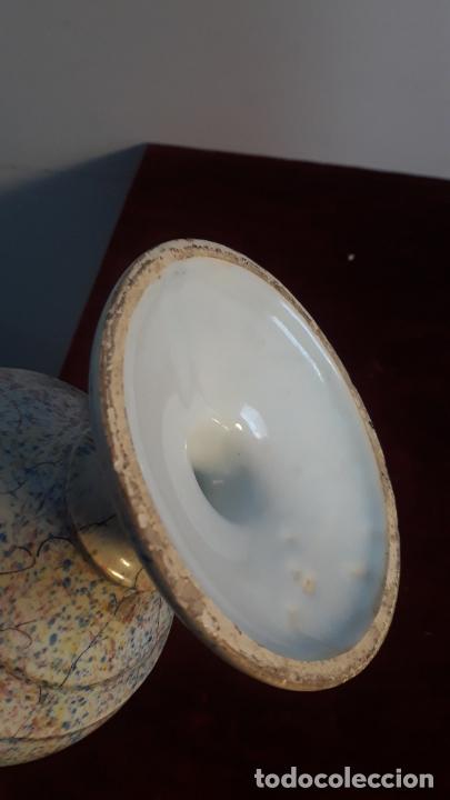 Antigüedades: magnifica jarra en ceramica de manises o ribesalbes mediados del xix,jaspeada - Foto 6 - 234359450