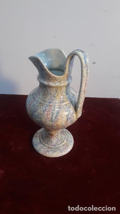 Antigüedades: magnifica jarra en ceramica de manises o ribesalbes mediados del xix,jaspeada - Foto 1 - 234359450