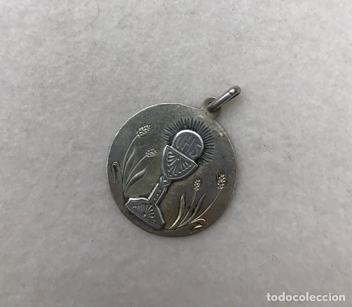 Antig&uuml;edades: VIEJA MEDALLA RELIGIOSA DE COMUNI&Oacute;N - Foto 3