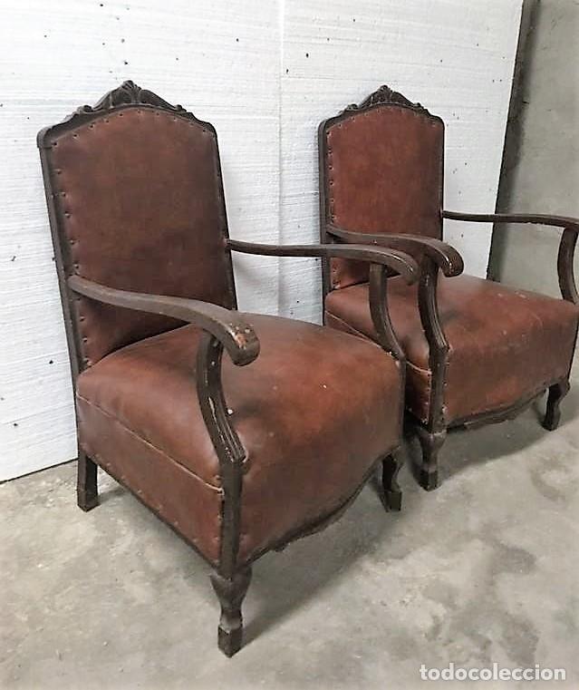 Antig&uuml;edades: ANTIGUA PAREJA DE SILLONES - Foto 1