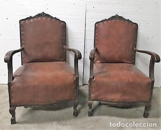 Antig&uuml;edades: ANTIGUA PAREJA DE SILLONES - Foto 2