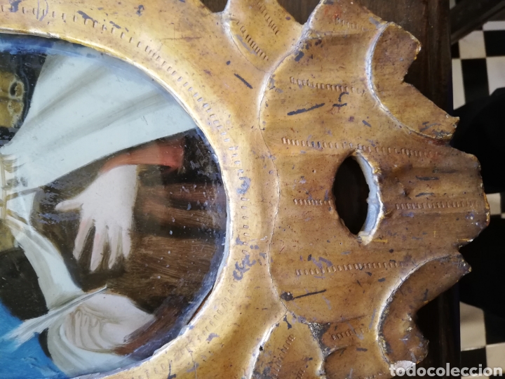 Antig&uuml;edades: Cornocopia cristal pintado Santa Teresa - Foto 2