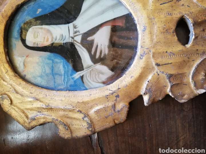 Antig&uuml;edades: Cornocopia cristal pintado Santa Teresa - Foto 5