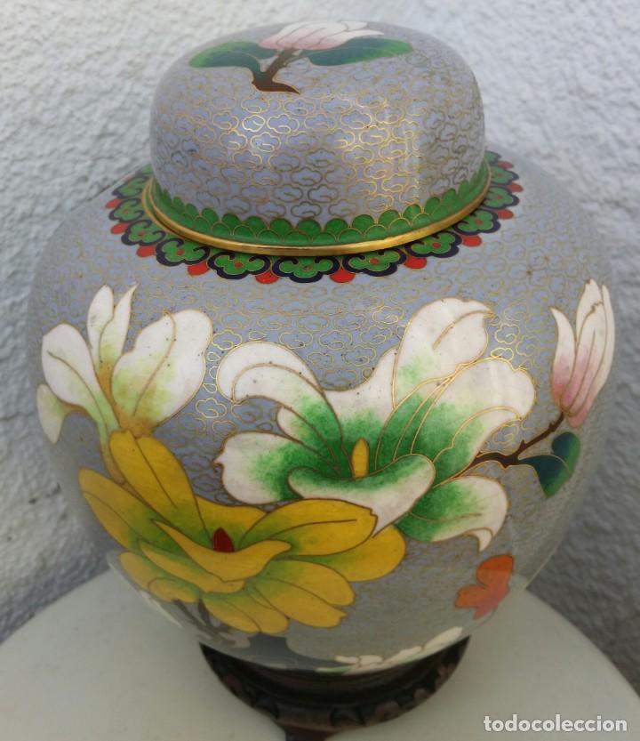 Antig&uuml;edades: JARRONES DE ESMALTE CLOISONNE MED. S. XX - Foto 21