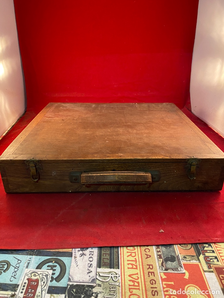 Antig&uuml;edades: Malet&iacute;n caja madera con varios compartimentos - Foto 4