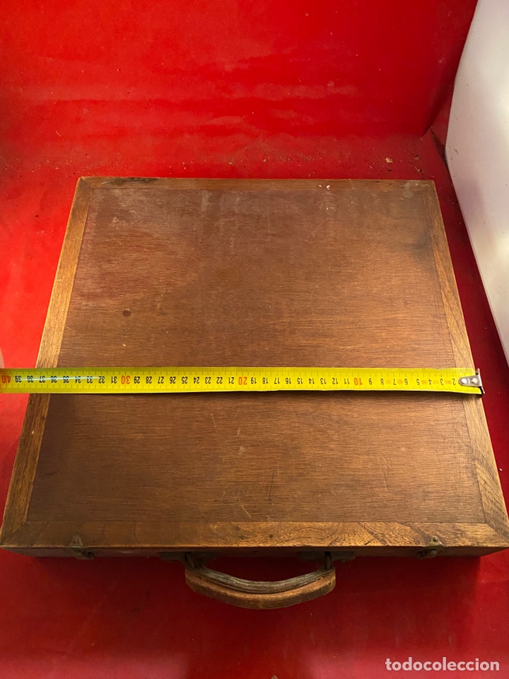 Antig&uuml;edades: Malet&iacute;n caja madera con varios compartimentos - Foto 6