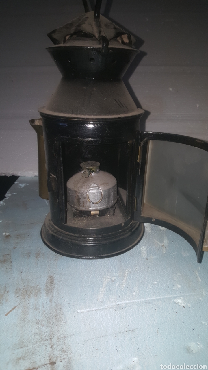 Antig&uuml;edades: farol de aceite de carruaje y de mano - Foto 2