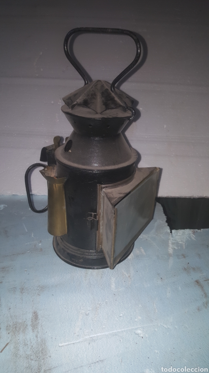 Antig&uuml;edades: farol de aceite de carruaje y de mano - Foto 3