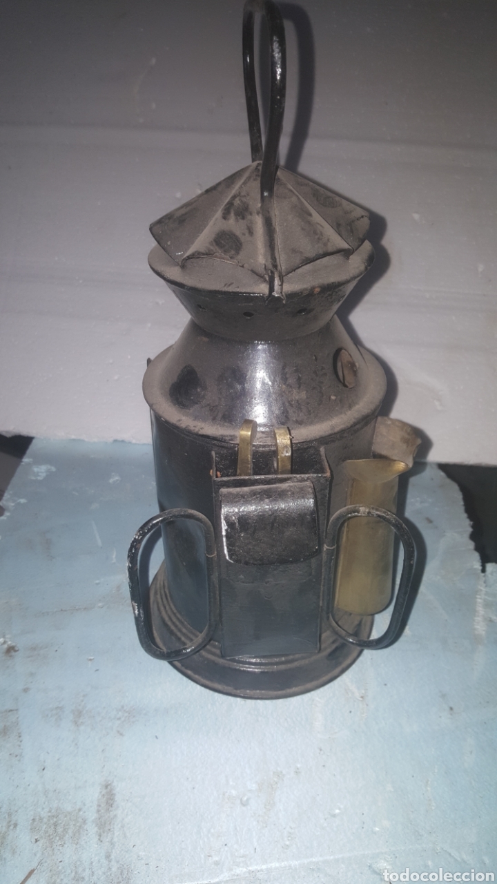 Antig&uuml;edades: farol de aceite de carruaje y de mano - Foto 5