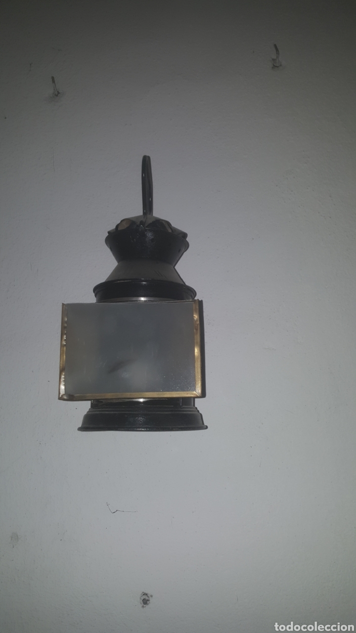 Antig&uuml;edades: farol de aceite de carruaje y de mano - Foto 1