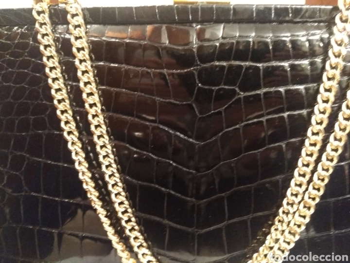 Antig&uuml;edades: Gran bolso cartera de cocodrilo - Foto 7