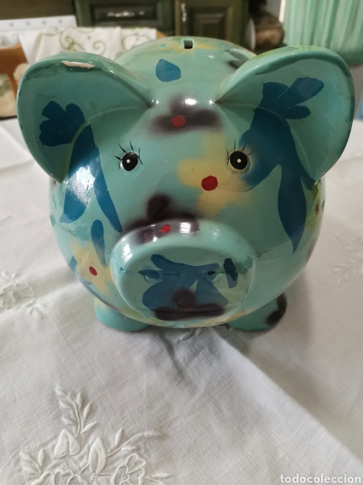 Antig&uuml;edades: Hucha cerdito de cer&aacute;mica - Foto 1