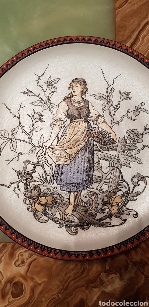Antig&uuml;edades: Plato Mettlach 28 cm - Foto 2