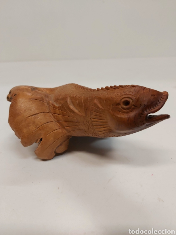 Antig&uuml;edades: Talla Carpa en madera - Foto 3