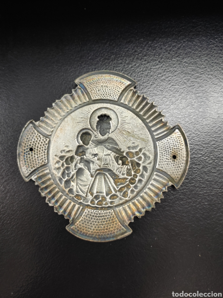 Antig&uuml;edades: Chapa puerta Virgen con Ni&ntilde;o - Foto 3