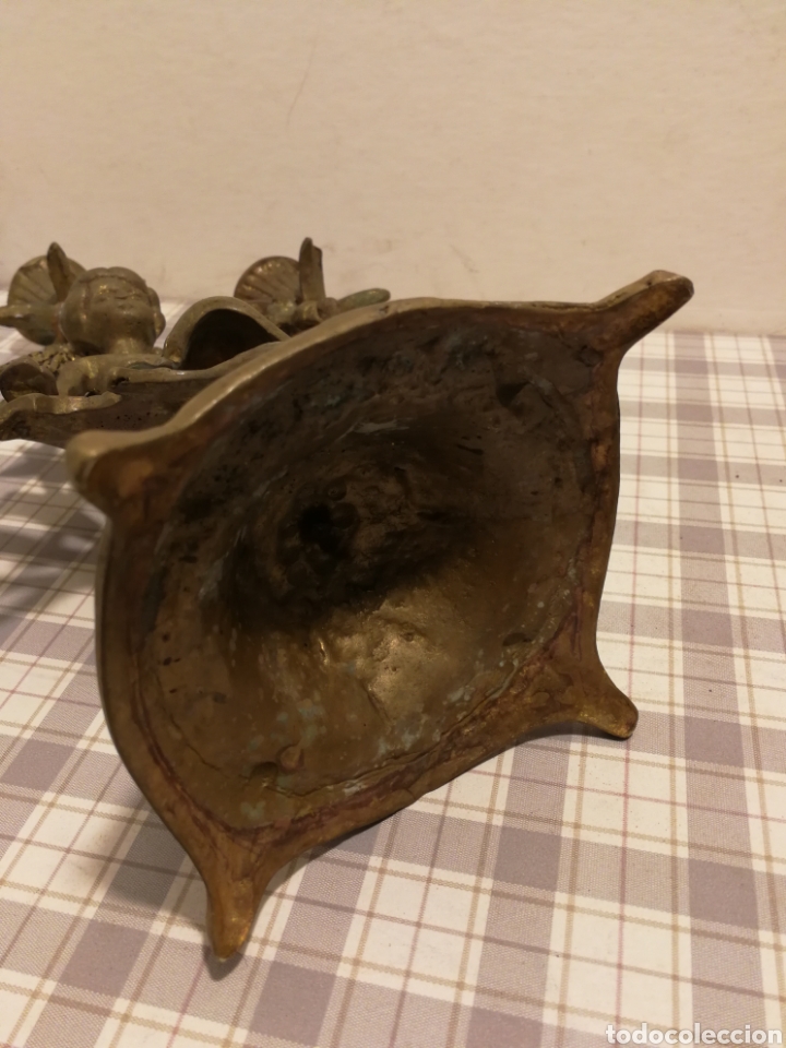 Antig&uuml;edades: CANDELABRO BRONCE TRES BRAZO - Foto 3