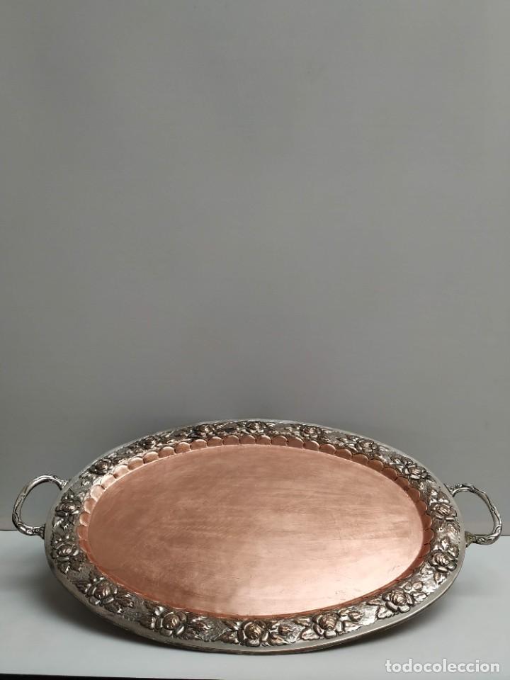 Antig&uuml;edades: Bandeja plata y pan de cobre - Foto 1