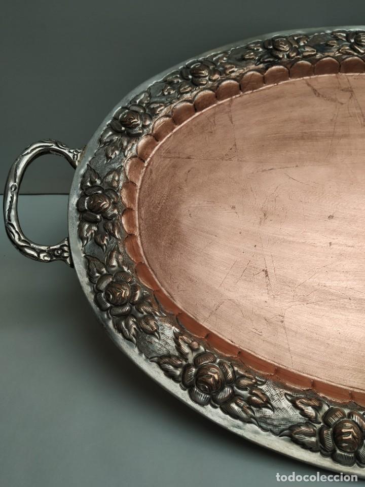Antig&uuml;edades: Bandeja plata y pan de cobre - Foto 2
