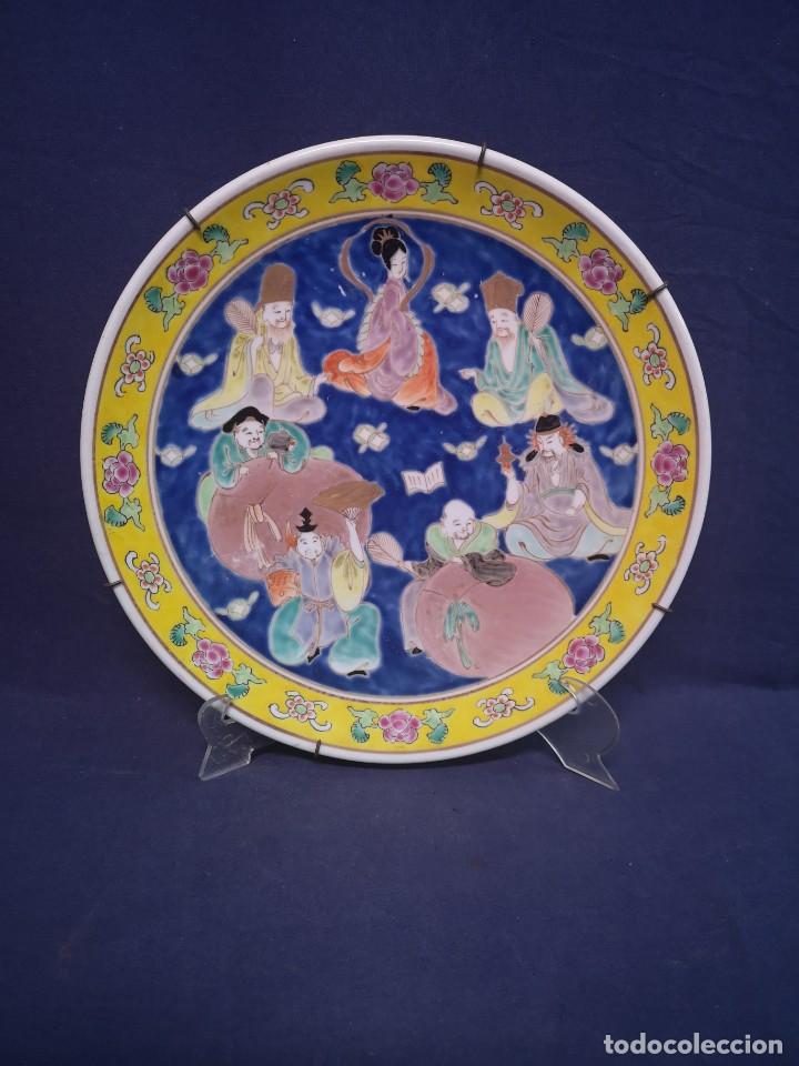 Antig&uuml;edades: PLATO EN PORCELANA ORIENTAL - Foto 1