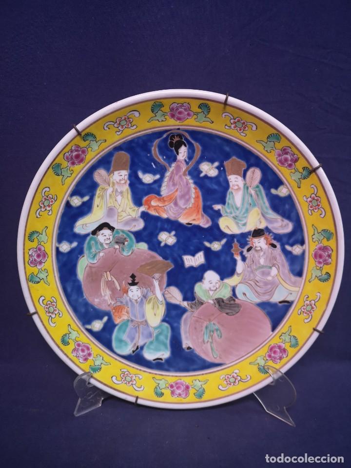 Antig&uuml;edades: PLATO EN PORCELANA ORIENTAL - Foto 2