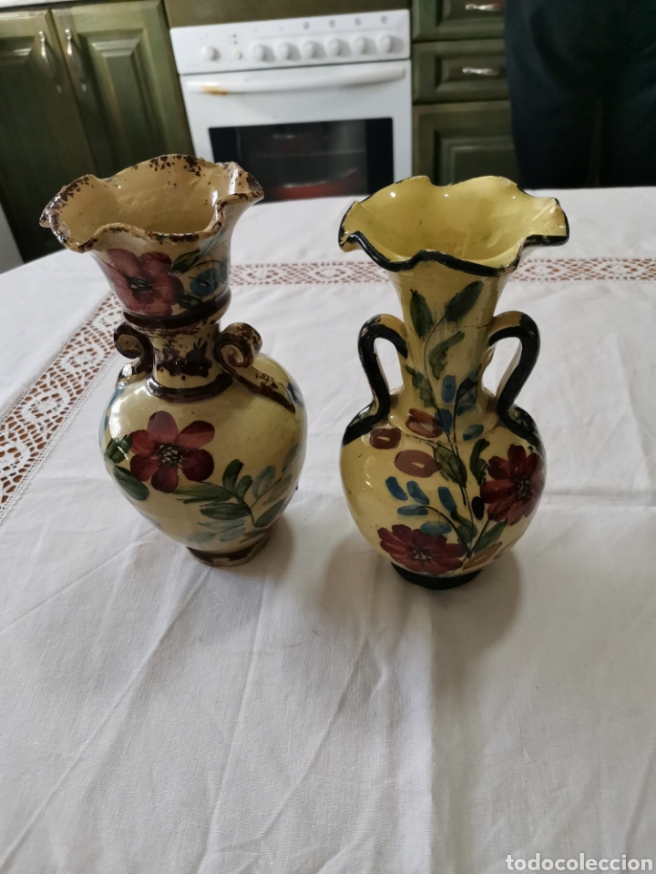 Antig&uuml;edades: Floreros terracota vidriada - Foto 1