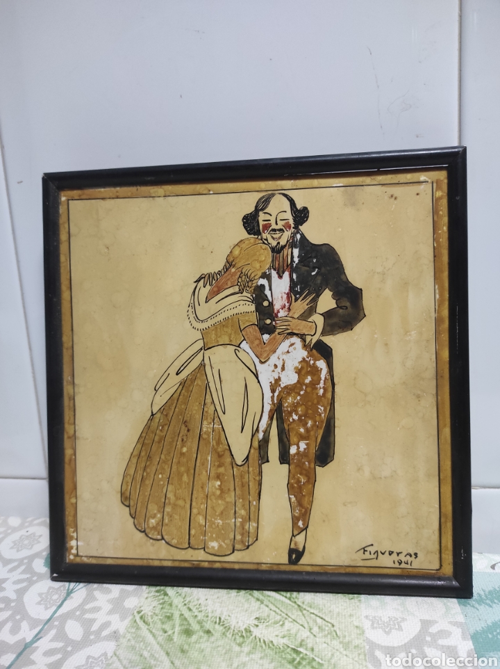Antig&uuml;edades: Azulejo de Figueras 1941 - Foto 1