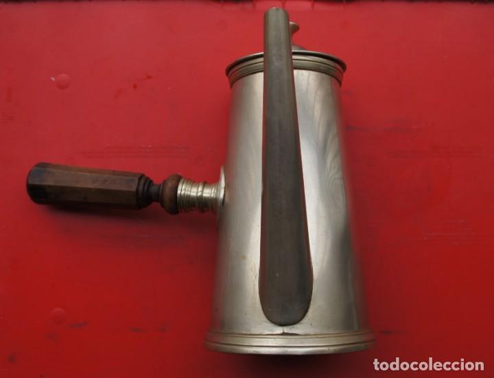 Antiques: PRECIOSA JARRA,TETERA,LECHERA (MENESES-METAL BLANCO)