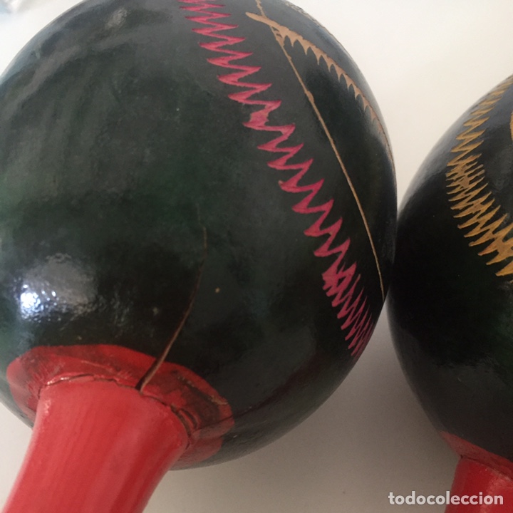 Antig&uuml;edades: Maracas de madera cuba - Foto 2