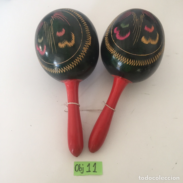 Antig&uuml;edades: Maracas de madera cuba - Foto 1