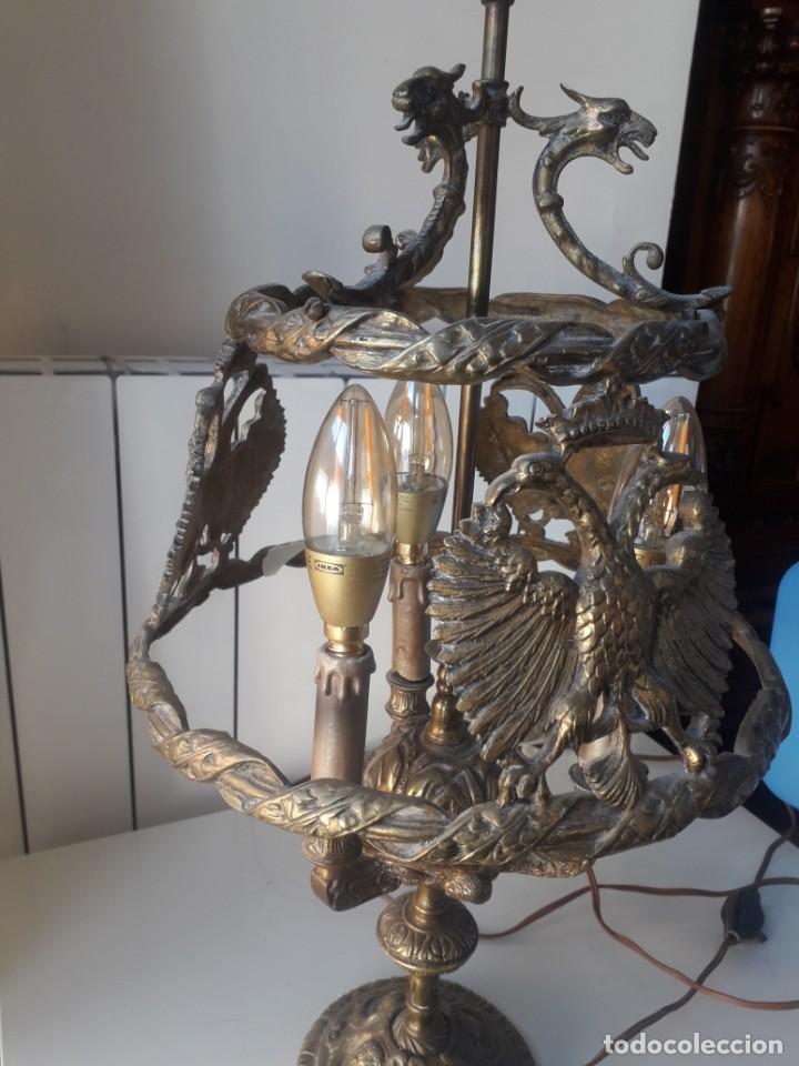 Antig&uuml;edades: Lampara de mesa bronce - Foto 3