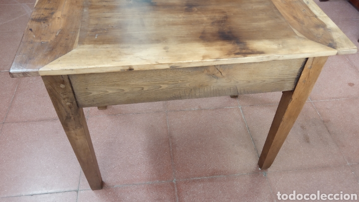 Antig&uuml;edades: Mesa tocinera de cocina, de nogal. - Foto 4