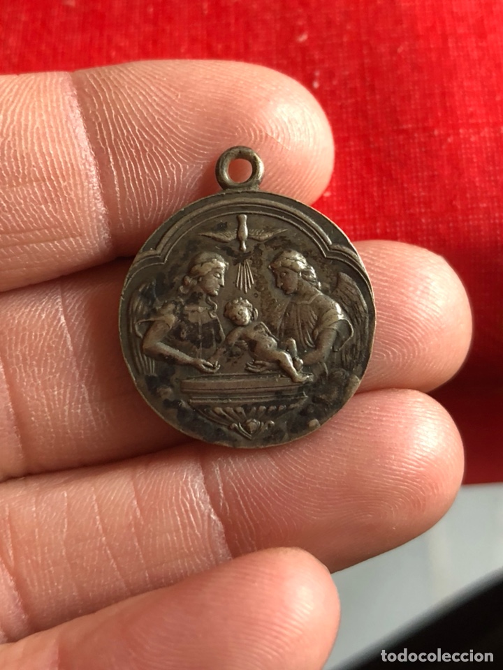 Antig&uuml;edades: Antigua medalla de plata religiosa - Foto 1