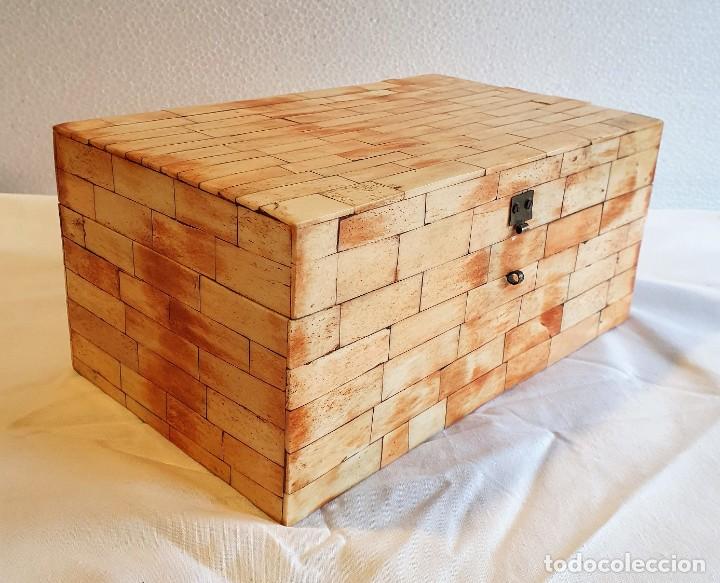 Antig&uuml;edades: -CAJA JOYERO DE HUESO - Foto 2