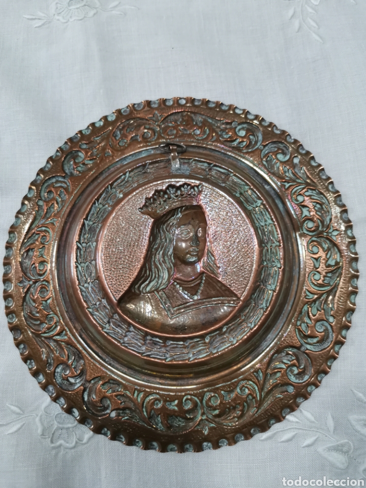 Antig&uuml;edades: Platos de cobre reyes cat&oacute;licos - Foto 4
