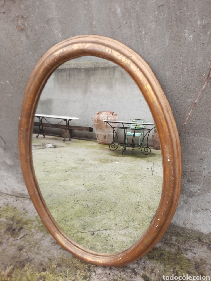 Antig&uuml;edades: Espejo madera yeso y pan de oro - Foto 2