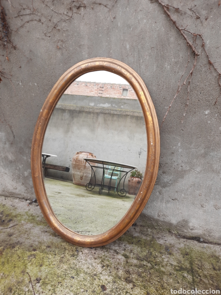 Antig&uuml;edades: Espejo madera yeso y pan de oro - Foto 3